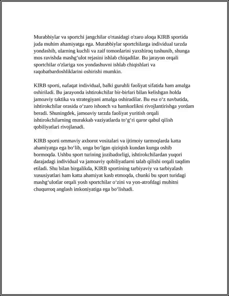 KIRB SPORT 4