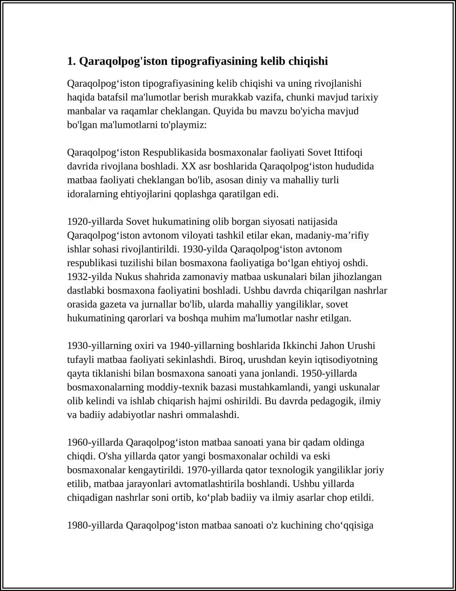QARAQOLPOG'ISTON TIPOGRAFIYASI TARIXI 4