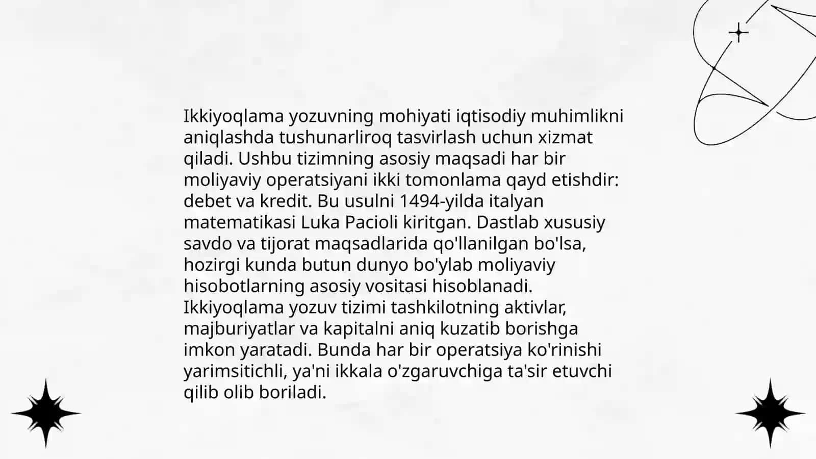 Schyotlar tizimi va ikkiyoqlama yozuv 4