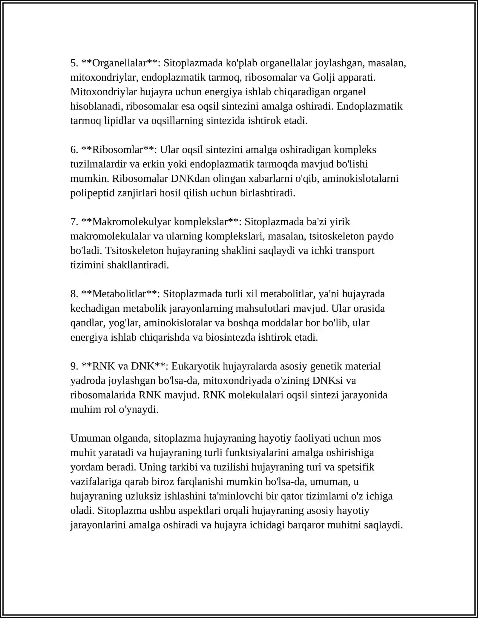 SITOPLAZMANING UMUMIY TUZILISHI 4
