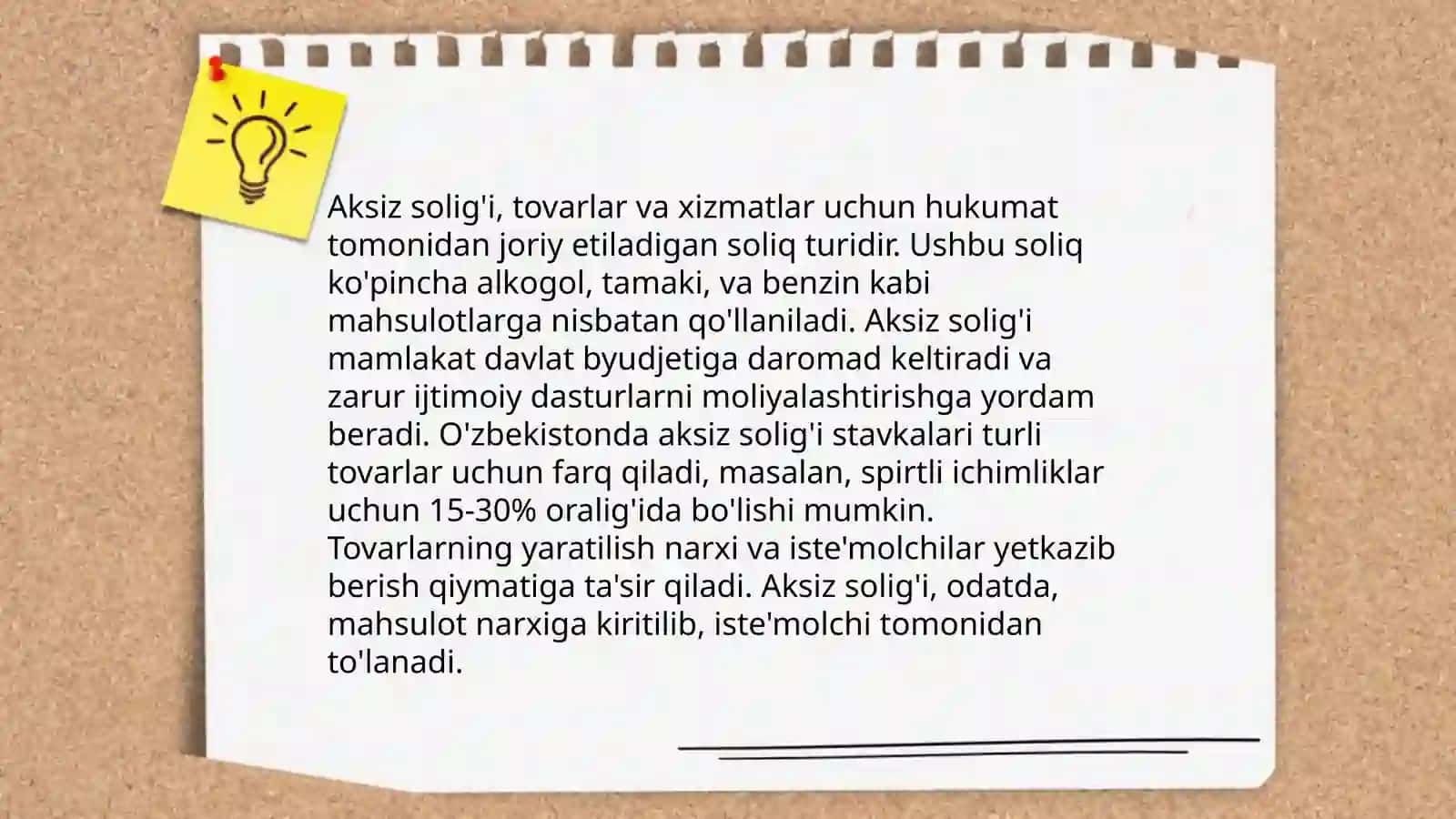 Aksiz solig'i va uning soliq tizimida tutgan oʻrni 4
