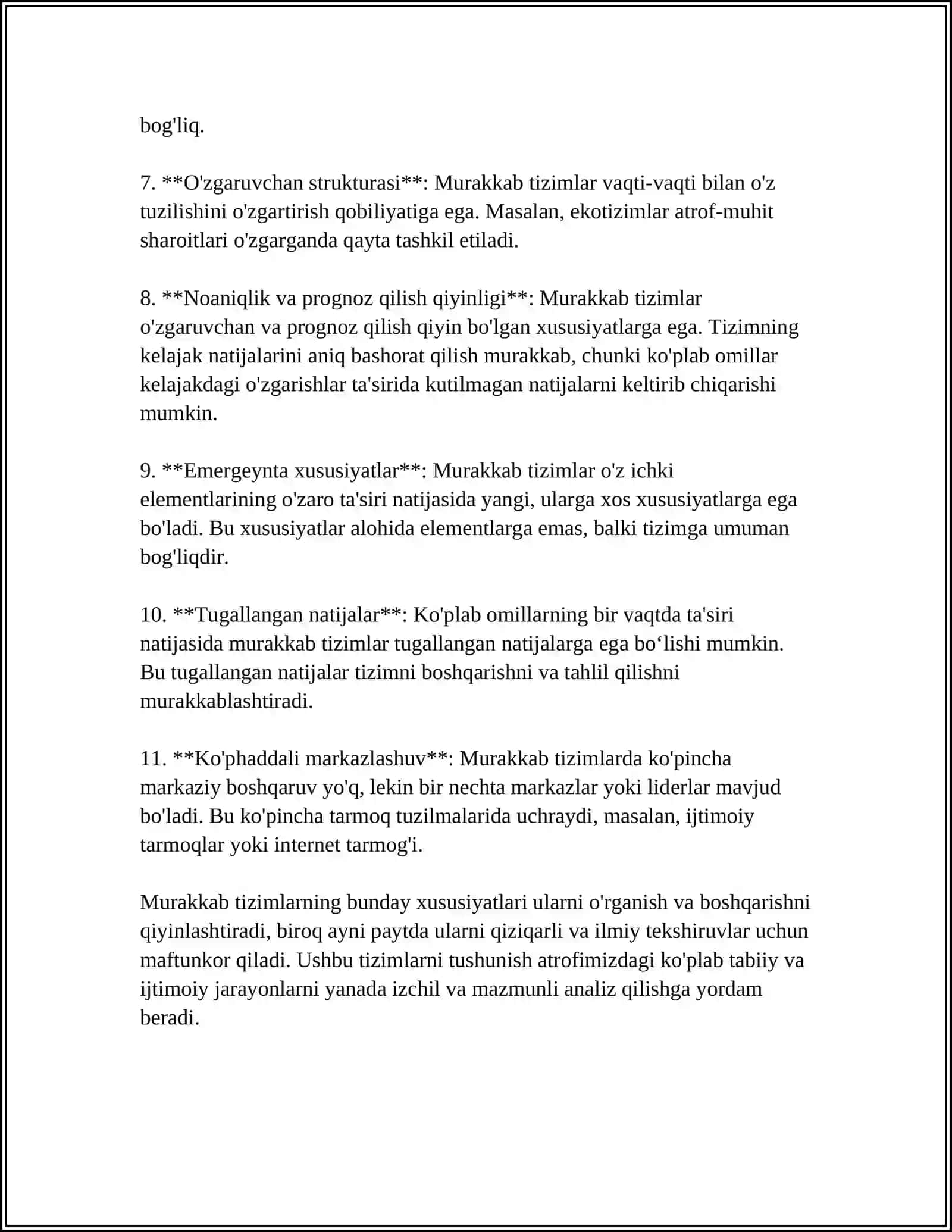 ORGANIZM MURAKKAB SISTEMA SIFATIDA 4