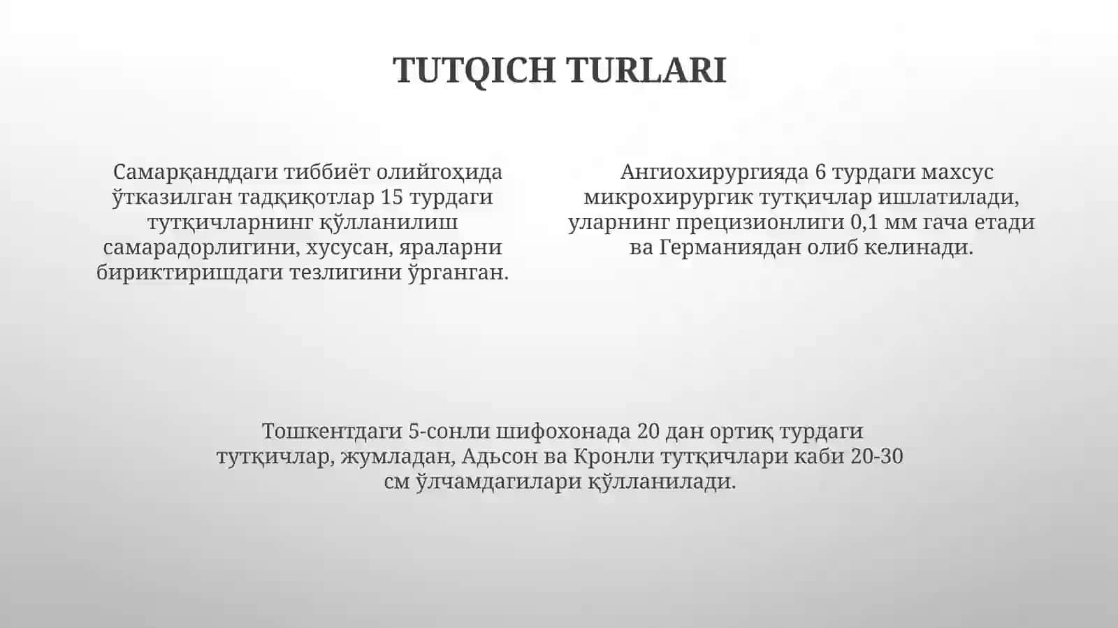 Jarrohlikda ishlatiladigan qisqich asboblar assortimenti 4