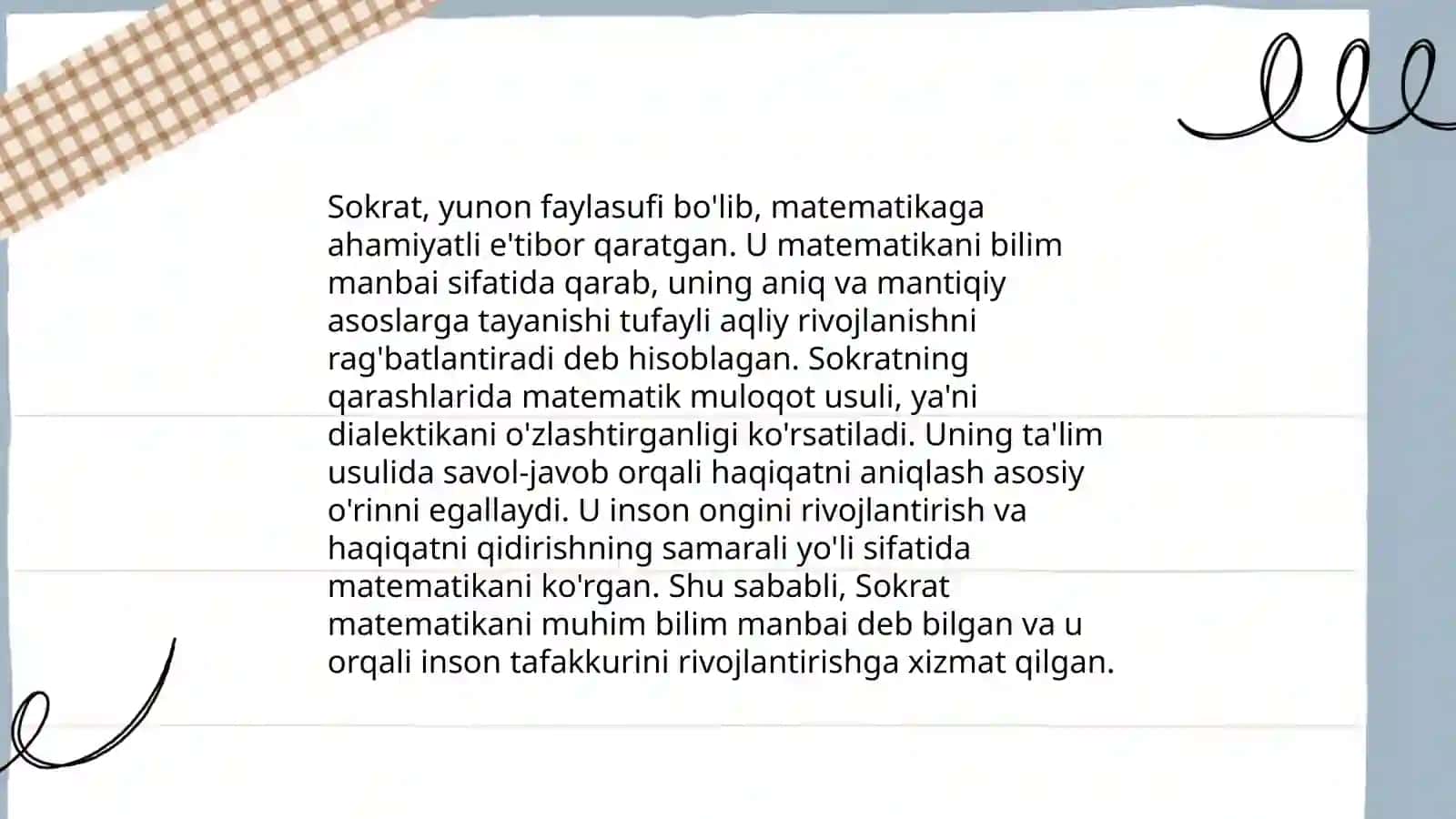 Sokrat va Platonning matematikaga yondashuvi 4