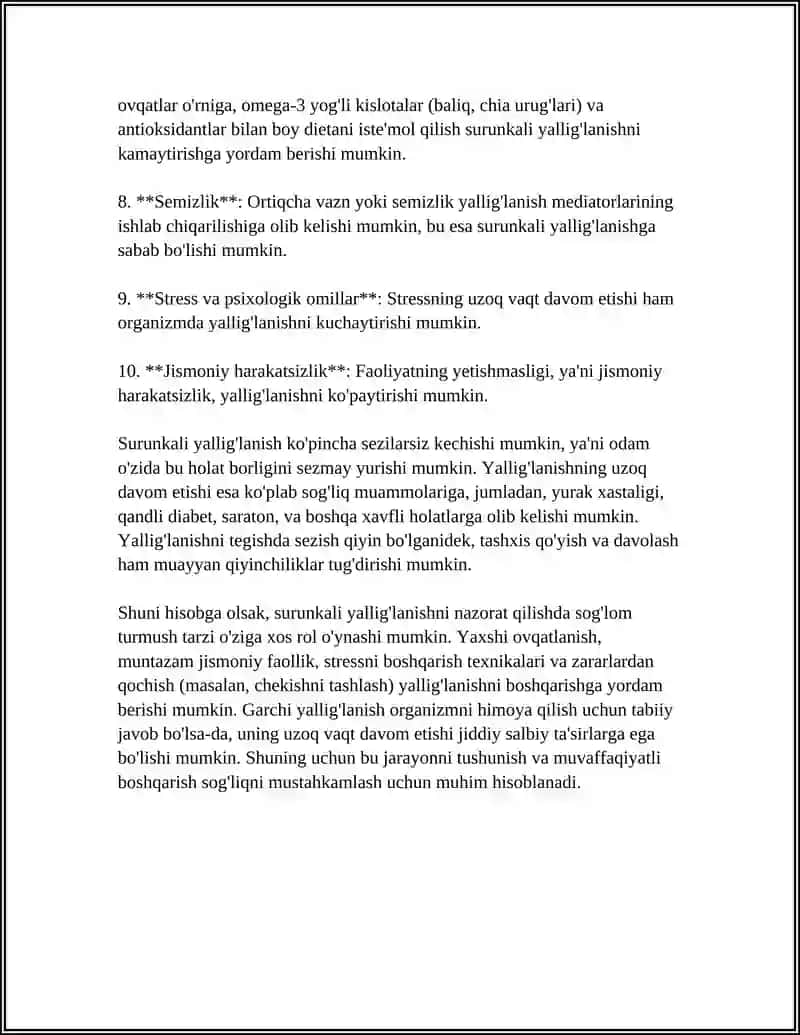 SURUNKALI YALLIGʻLANISH 4