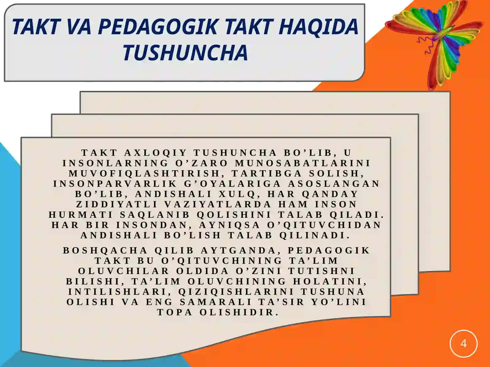 Pedagogik takt va pedagogik etika 4
