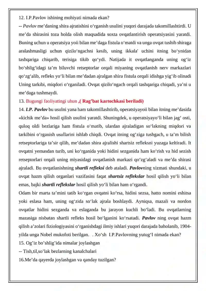 Ovqat hazm qilishning tuzilishi 4