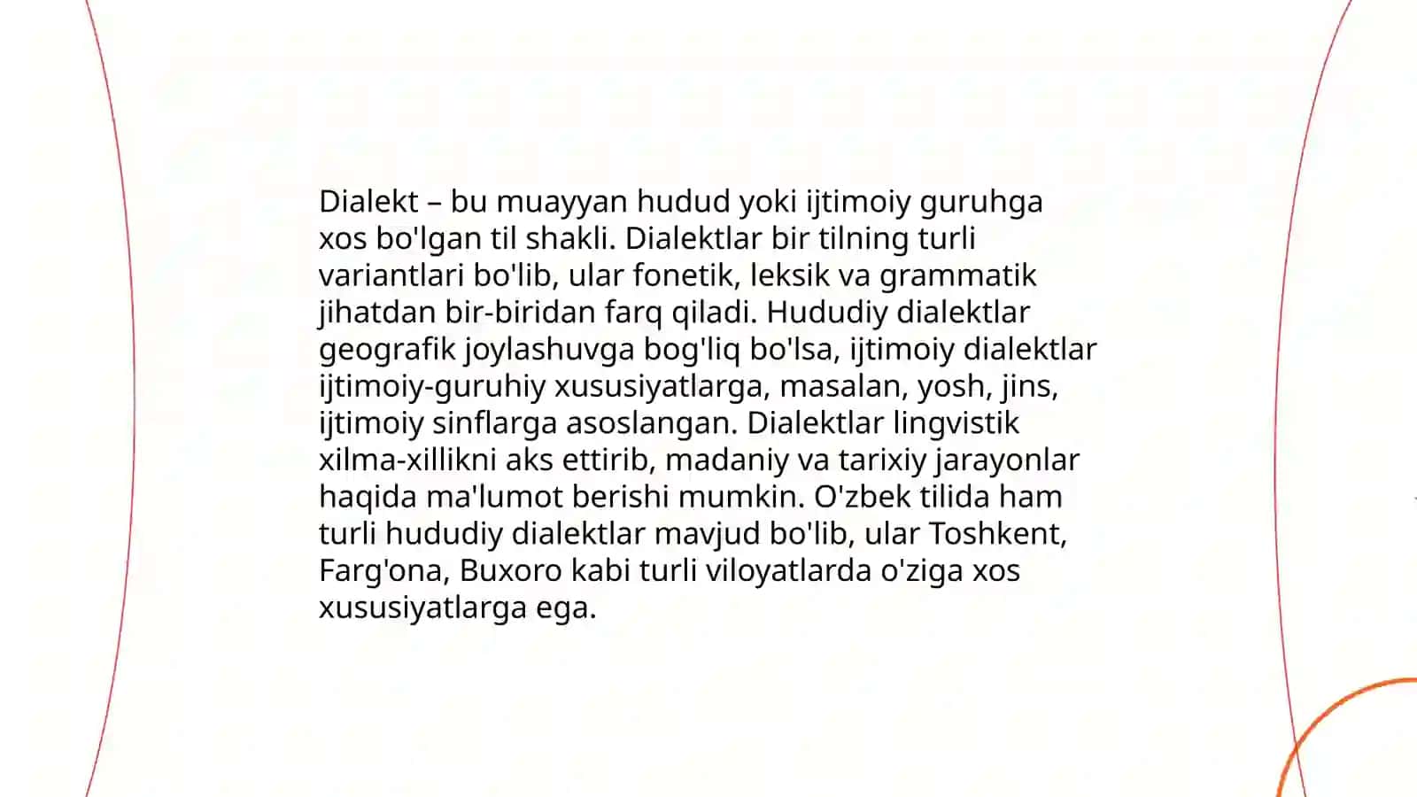 Sheva, dialekt, lahja tushunchalari 4