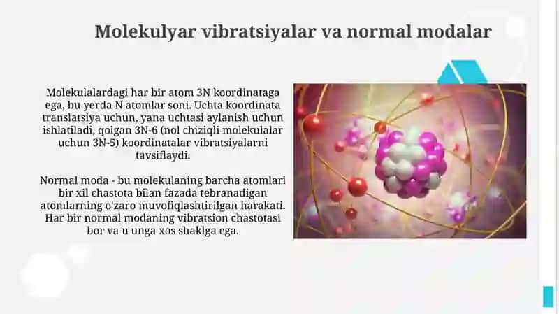 Organik malekulalarning tebranma va aylanma spektrlari 4