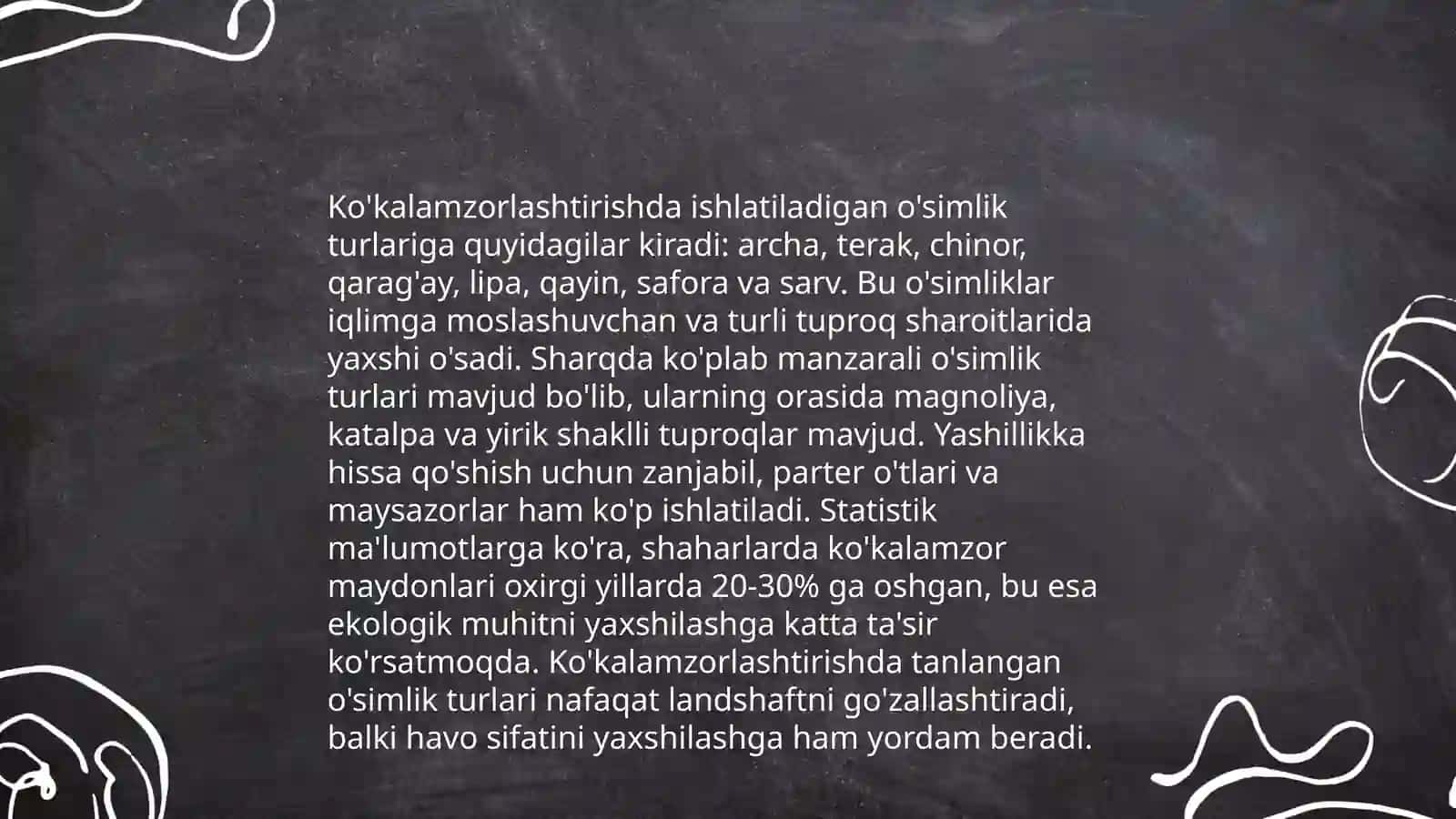 Avtomobil yo'llarini ko'kalamzorlashtirish 4