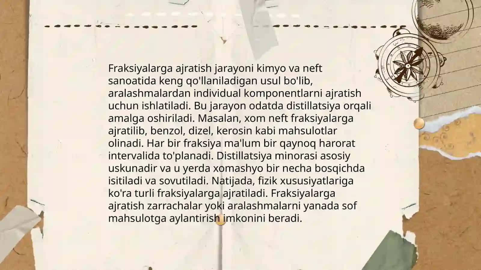 Neftni atmosfera bosimida fraksiyalarga ajratish 4