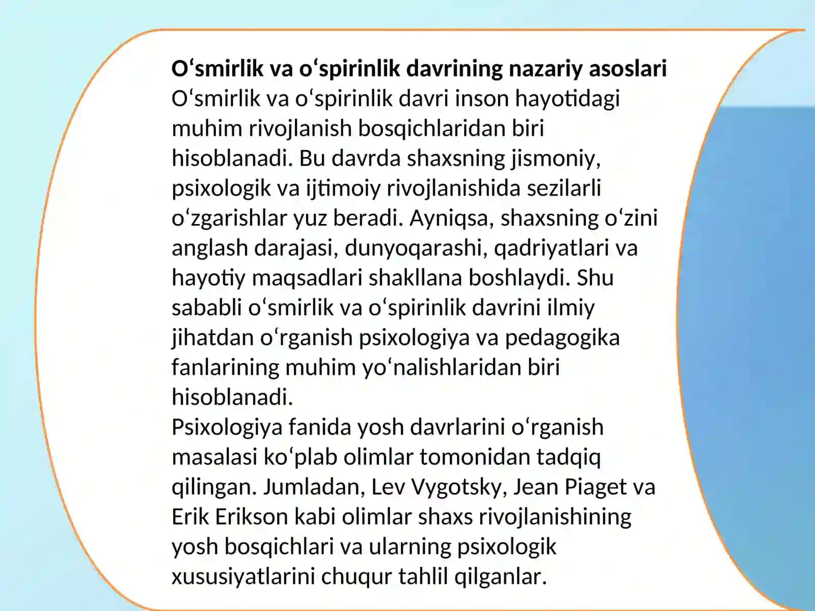 O'smirlik va o'spirinlik davrida psixik rivojlanish xususiyatlari 4