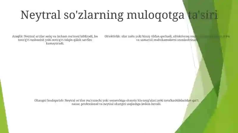 Neytral So'Zlar 4