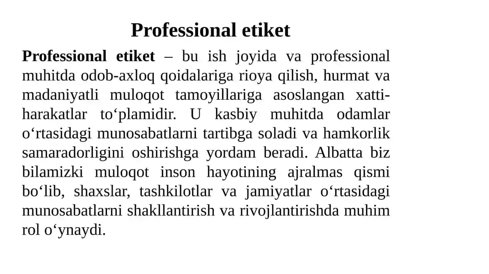 Professionaletiket:rasmiyvanorasmiymuloqot 4