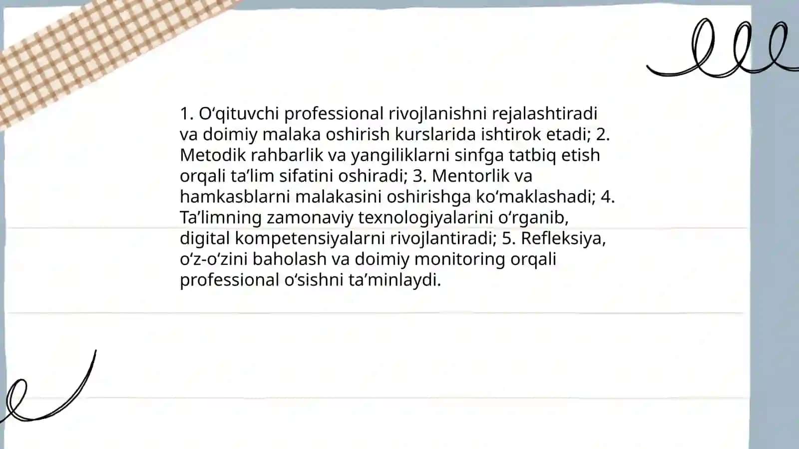 Uzluksiz ta'lim tizimida òqituvchining roli 4