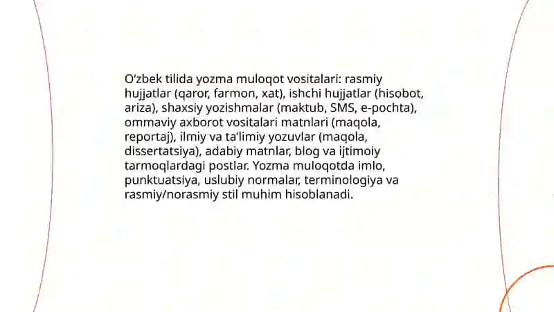 O‘zbek tilida lisoniy hamjamiyatning muloqot vositalri 4