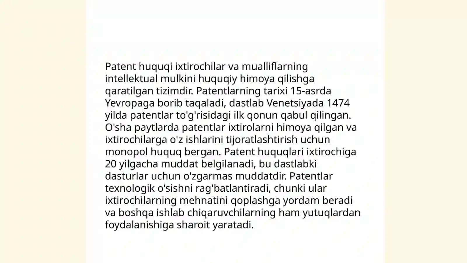 Intellektual Mulk va Patent Huquqi 4