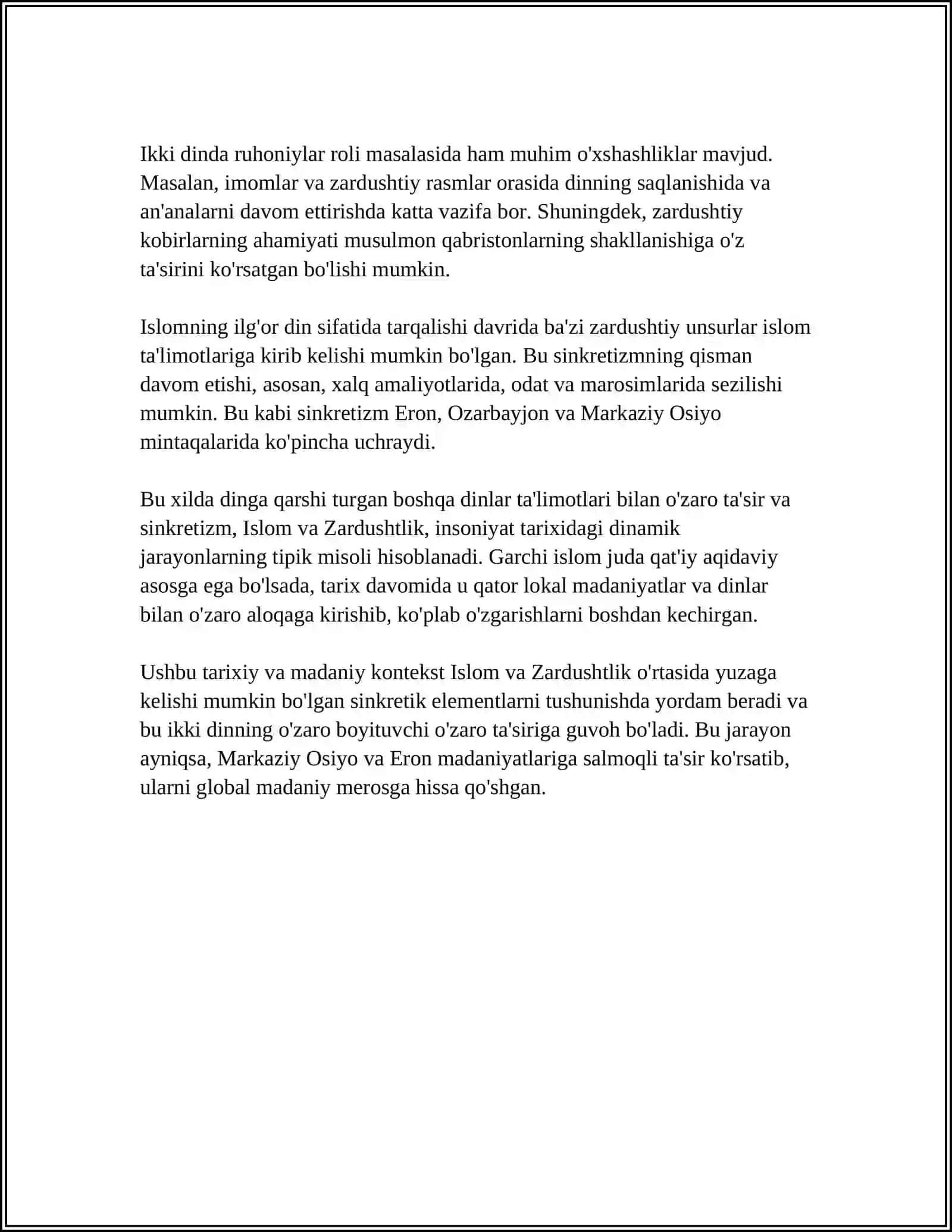 ISLOM DINI VA BOSHQA AQIDALARNING SENKRETLASHUV ORQALI PAYDO BOʻLADIGAN OQIMLAR TARIXI 4