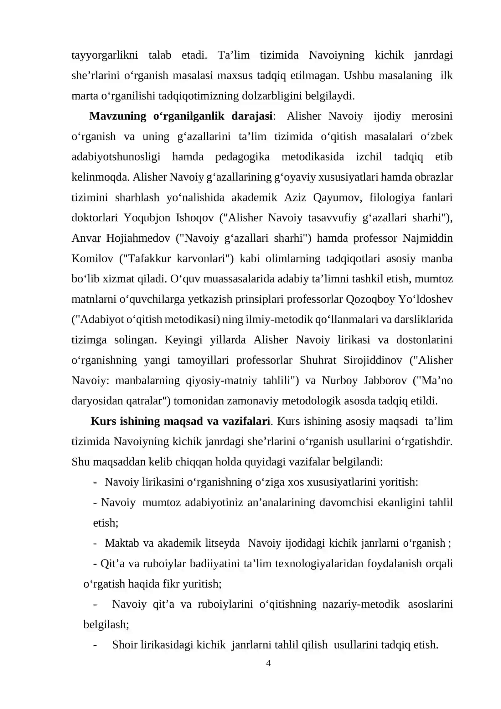 AKADEMIK LITSEYLARDA NAVOIY G‘AZALLARINI  O‘RGANISH 4
