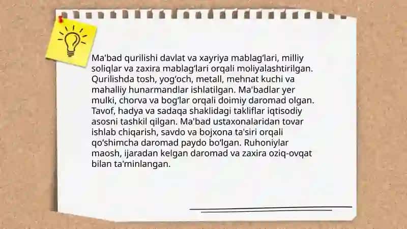 Qadimiy dinlarning iqtisodiy jihatlari 4