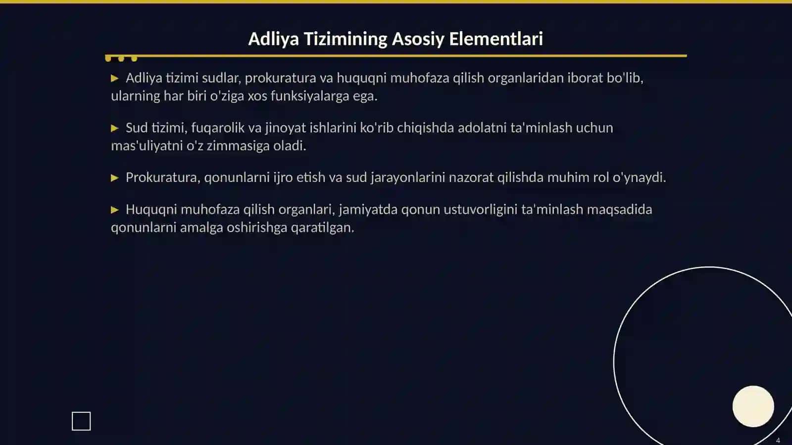 Adliya Sohasidagi Davlat Boshqaruvi 4