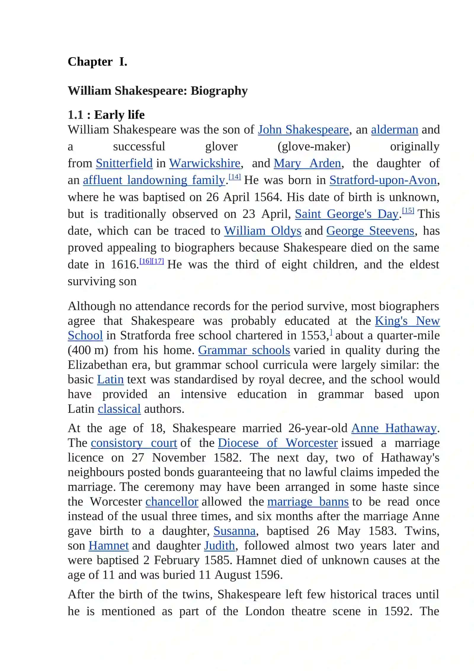 Course Work on William Shakespeare 4