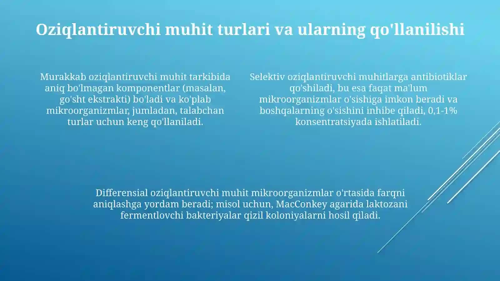 Mikroorganizmlarning ozuqamuhiti 4