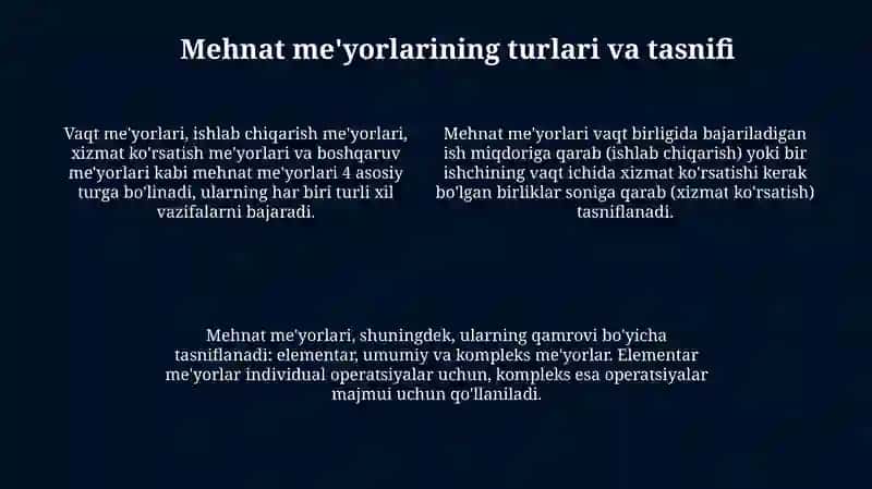 Mehnatni me'yorlash 4