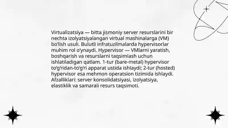 Bulutli hisoblash (Cloud Computing) texnologiyalari va xizmatlari 4