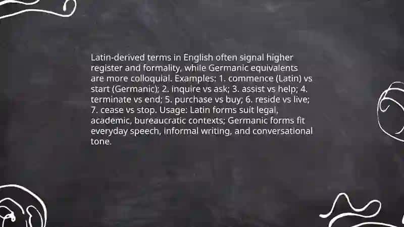 Roman and Germanic Synonyms in Modern English 4