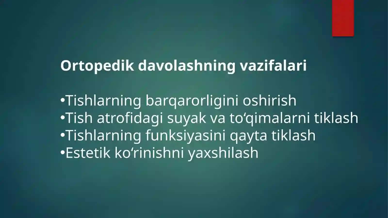 Parodont kasalliklarini ortopedik davolash usullari 4