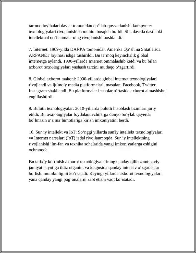 AXBOROT TEXNOLOGIYALARI 4