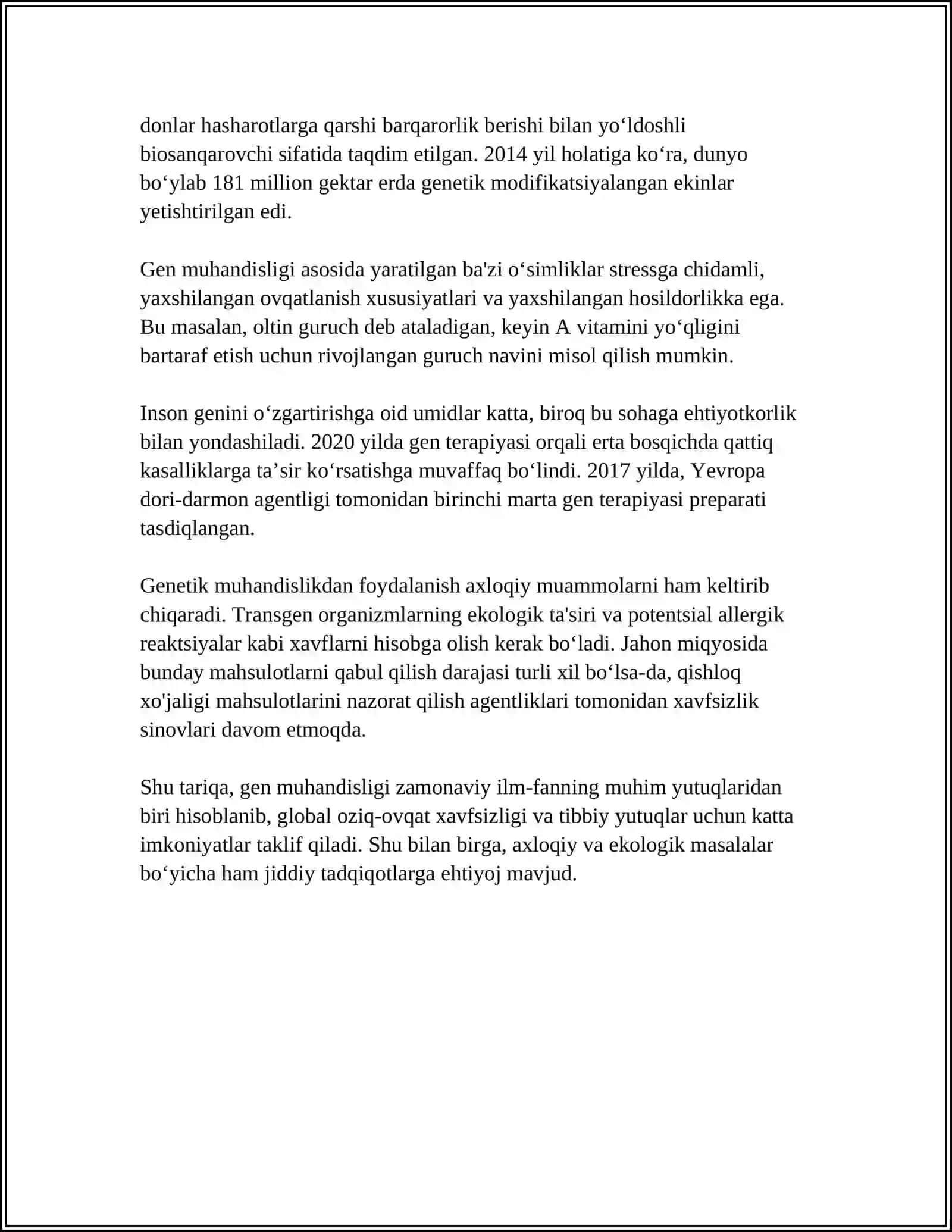 MIKROORGANIZMLARNING GEN MUXANDISLIGIDA QO'LLANISHI 4