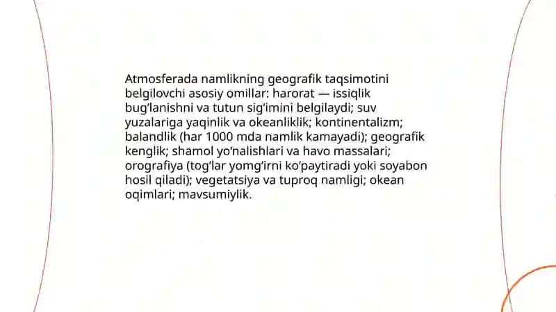 Atmosferada namligning geografik taqsimoti 4