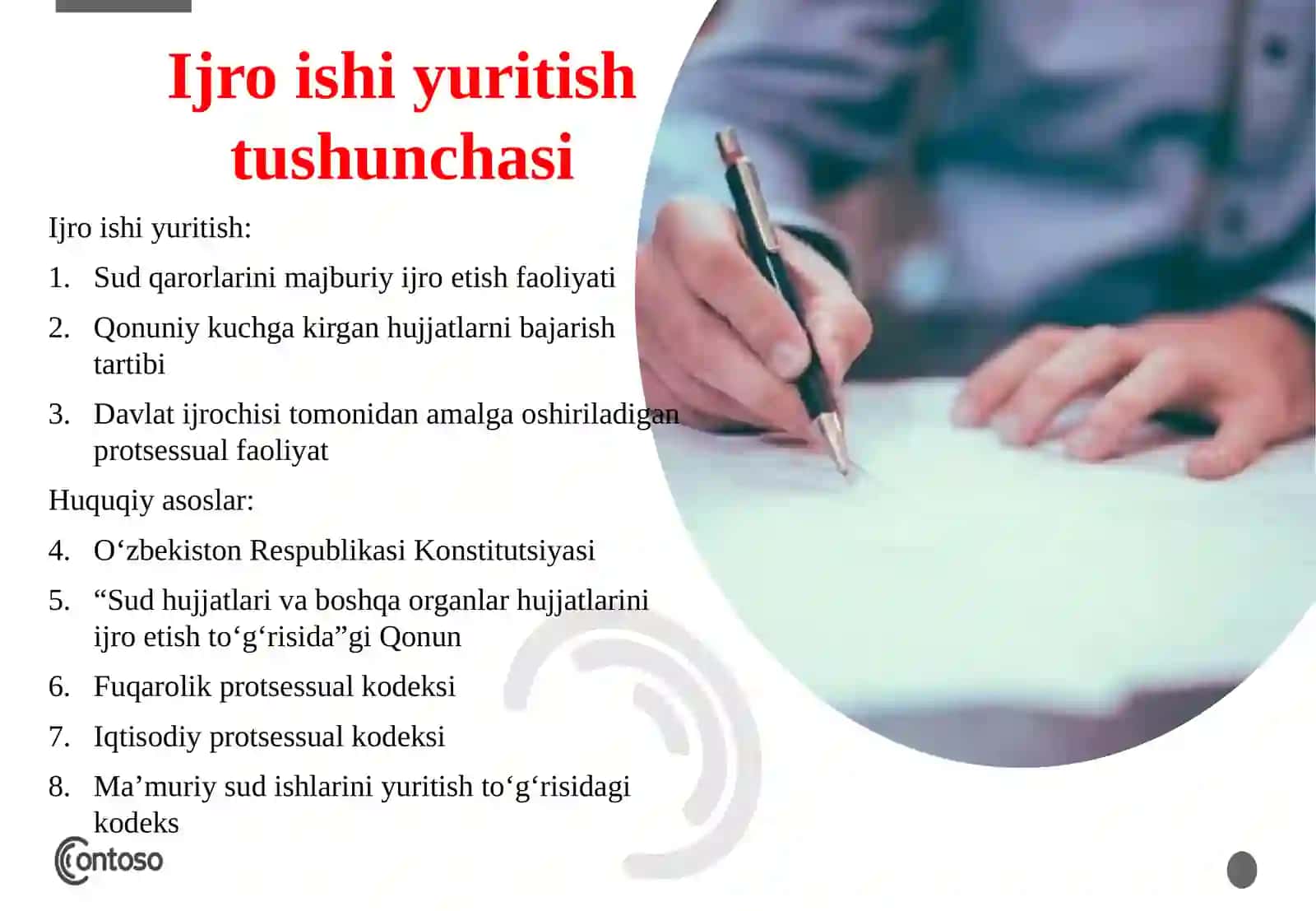 Ijro ishi yuritishda tomonlarning ishtiroki. 4
