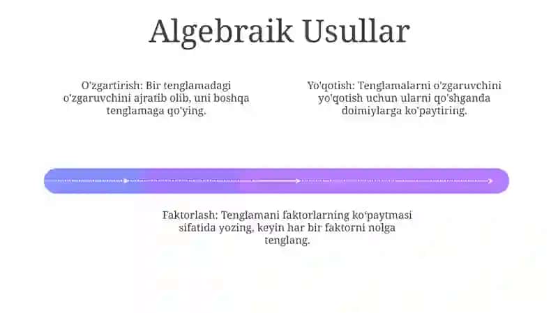 Tenglamalar yechish usullari 4