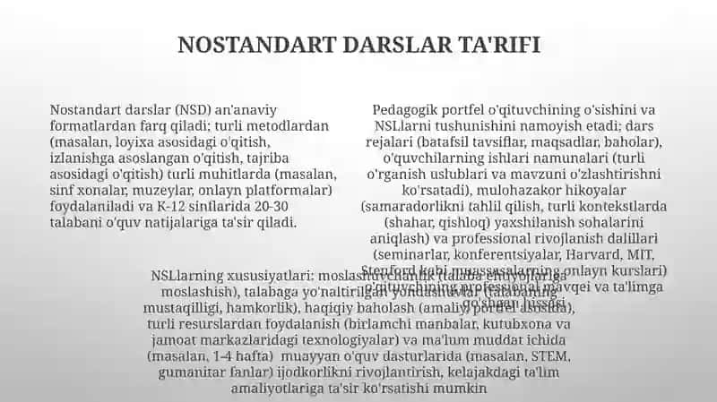 Pedagogik Portfellar: Tuzuv va Mazmun 4