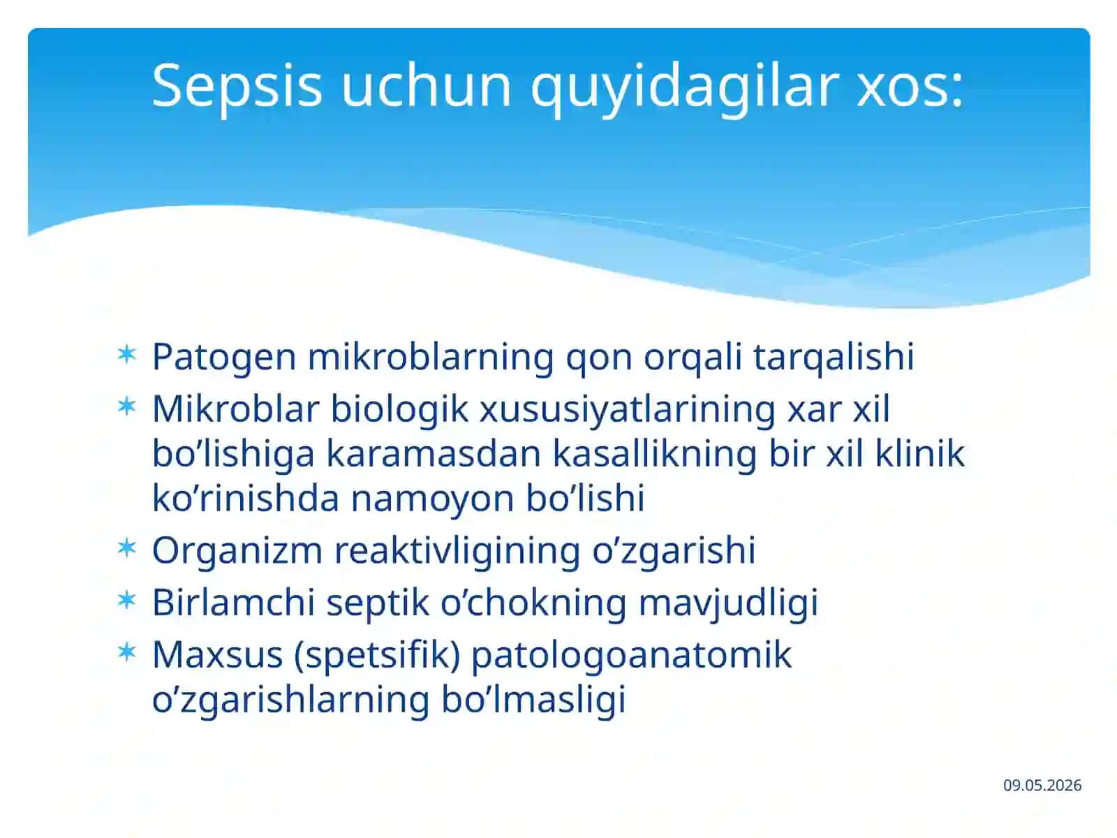 Sepsis zamonaviy tasnifi 4
