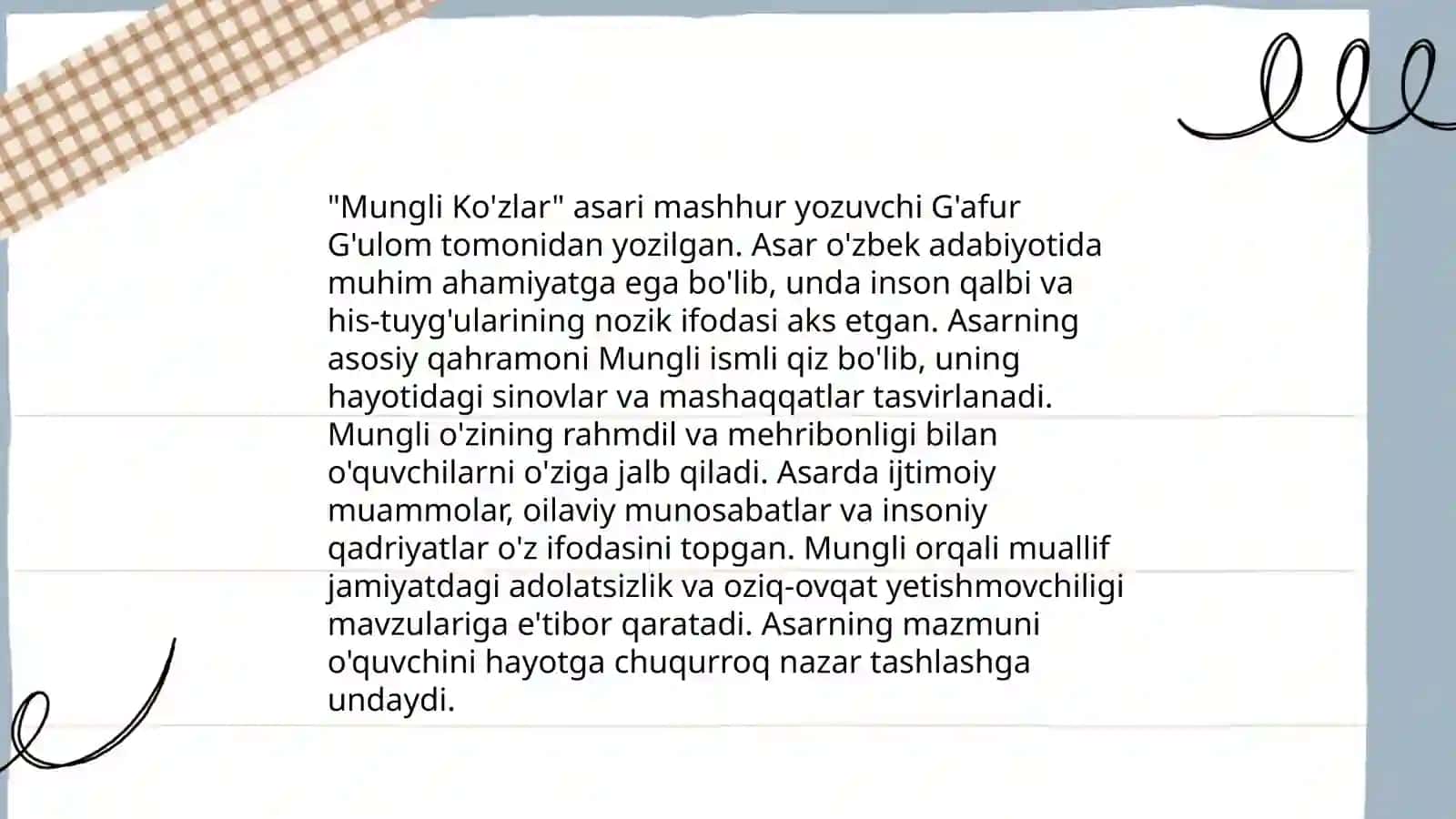 Mungli koʻzlar Xudoyberdi Toʻxtaboyev 4