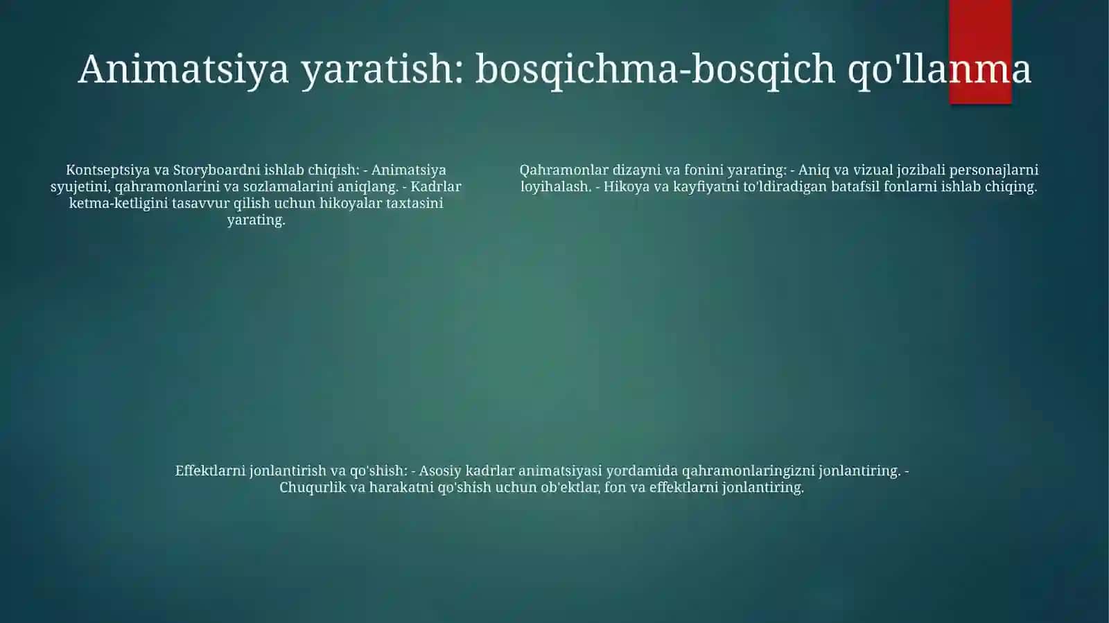 AnimatsiyonLavhalarYaratish 4