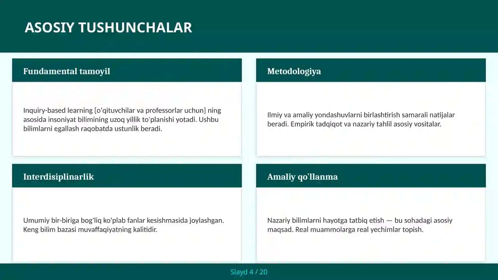 Inquiry-based learning [o'qituvchilar va professorlar uchun] 4