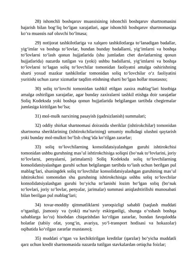 Chegirib tashlanmaydigan xarajatlar 4