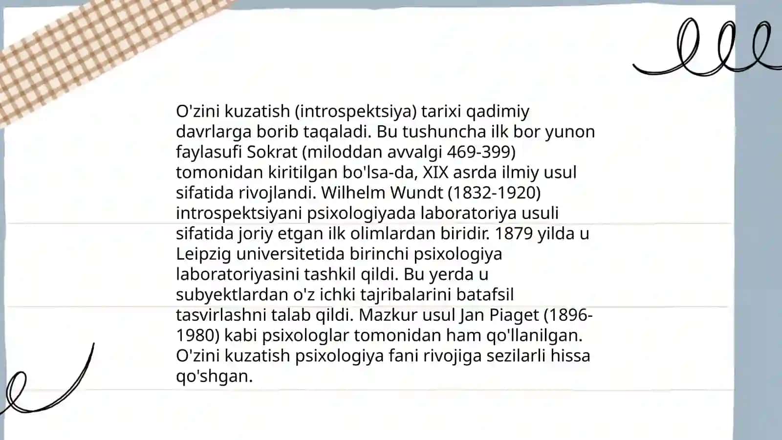 O'zizni o'zi kuzatish metodi 4