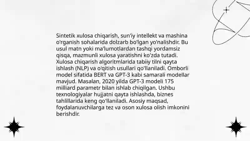 Tahliliy xulosa chiqarish 4