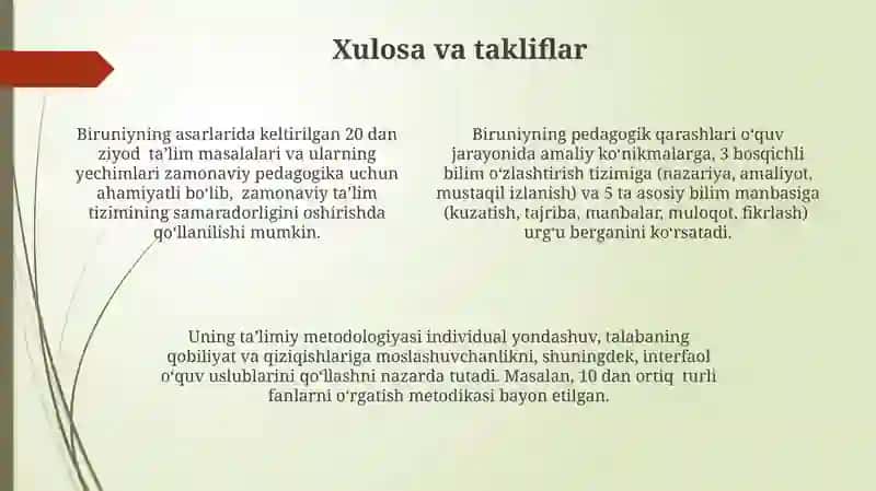 AbuRayhon Beruniyning pedogagik qarashlari 4