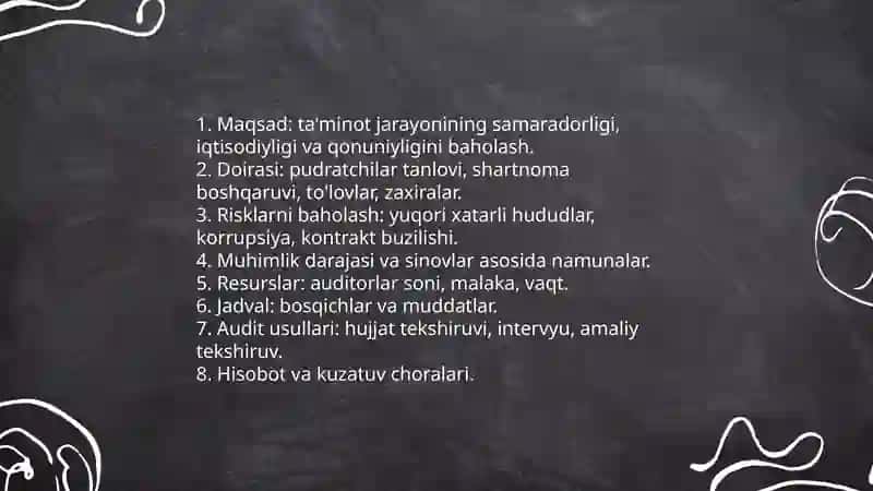 Ta'minot jarayoni auditi 4