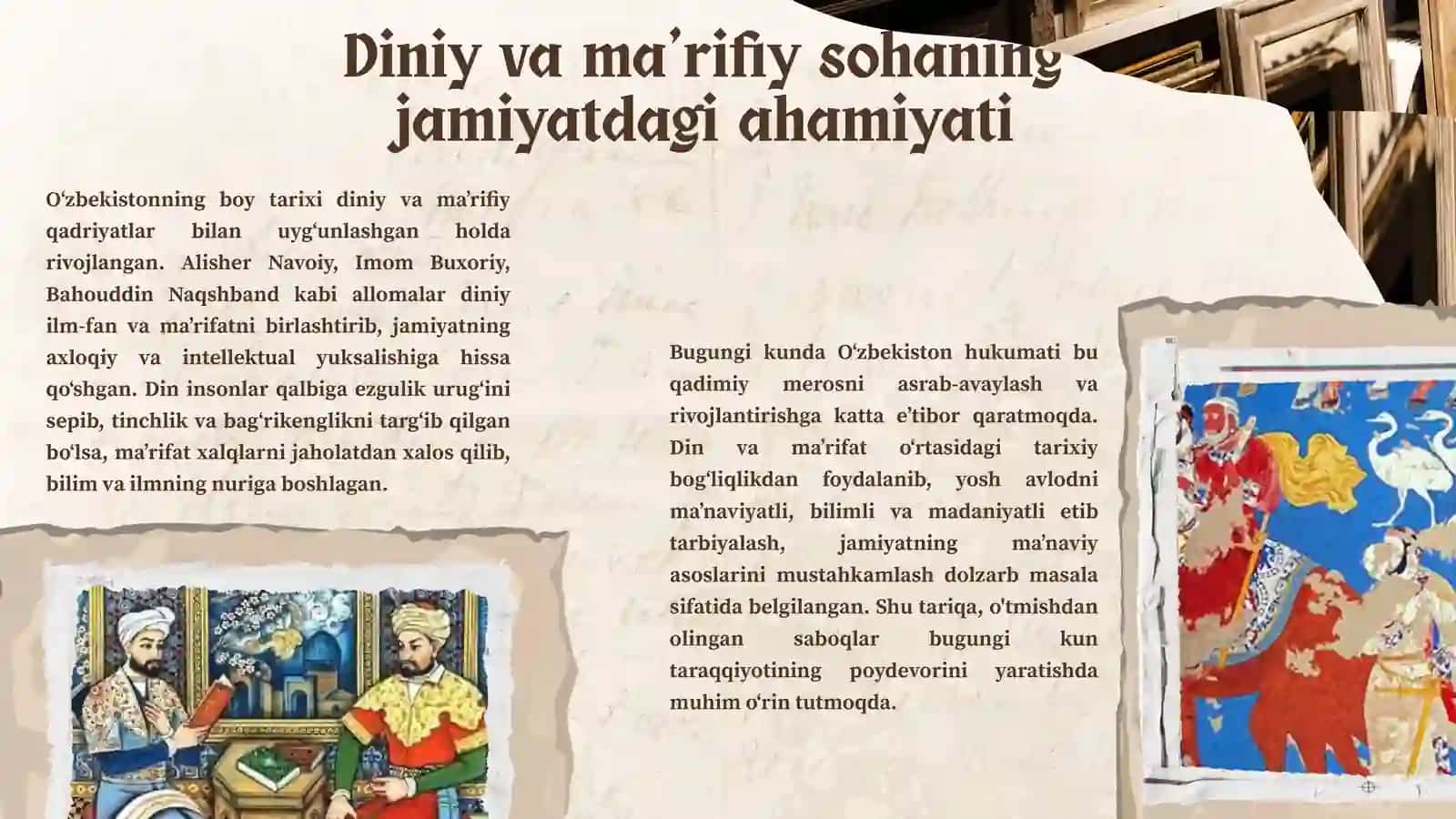 Diniy va ma’rifiy sohada amalga oshirilayotgan ishlar 4