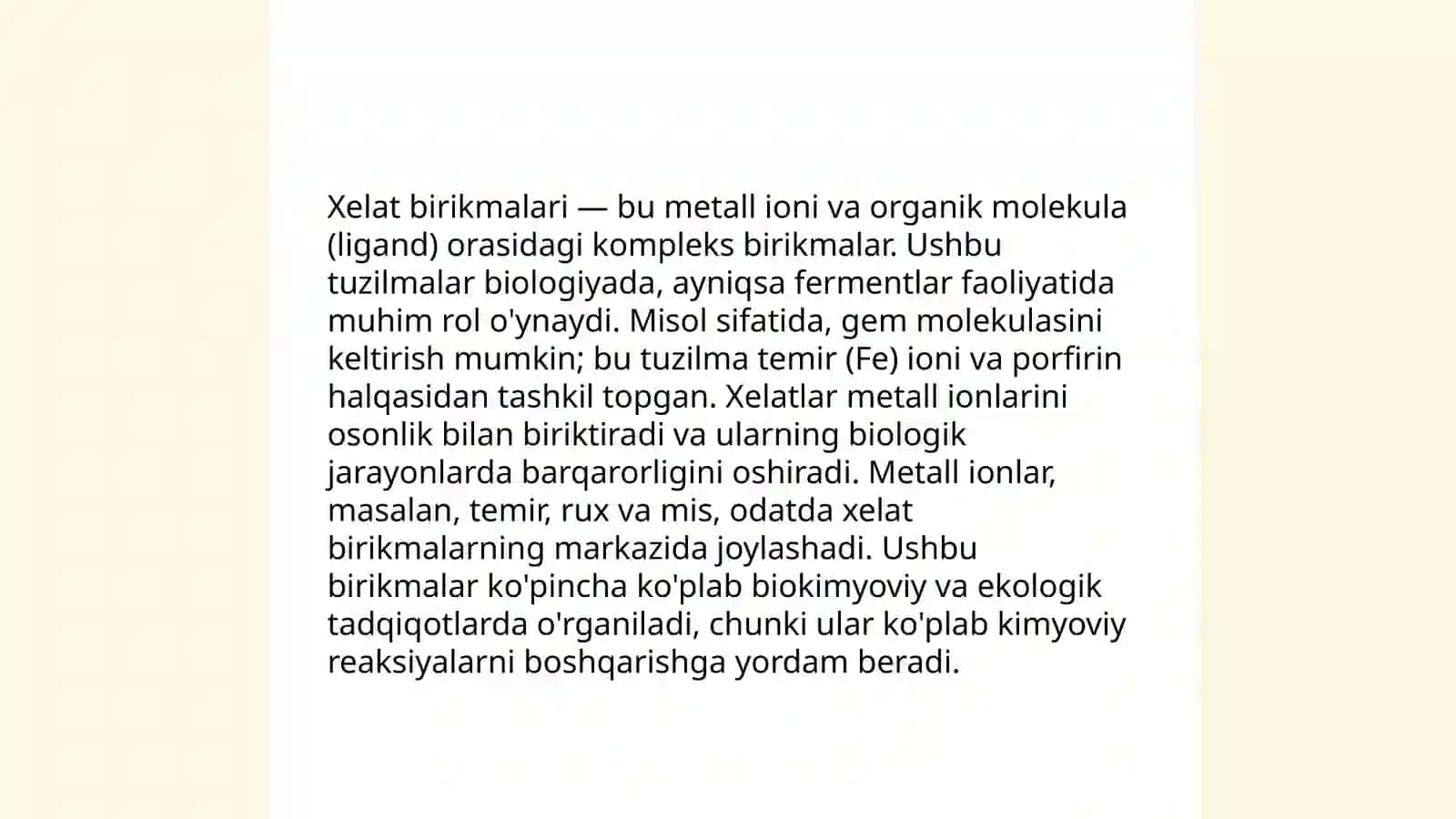 Xelat kompleks birikmalar 4