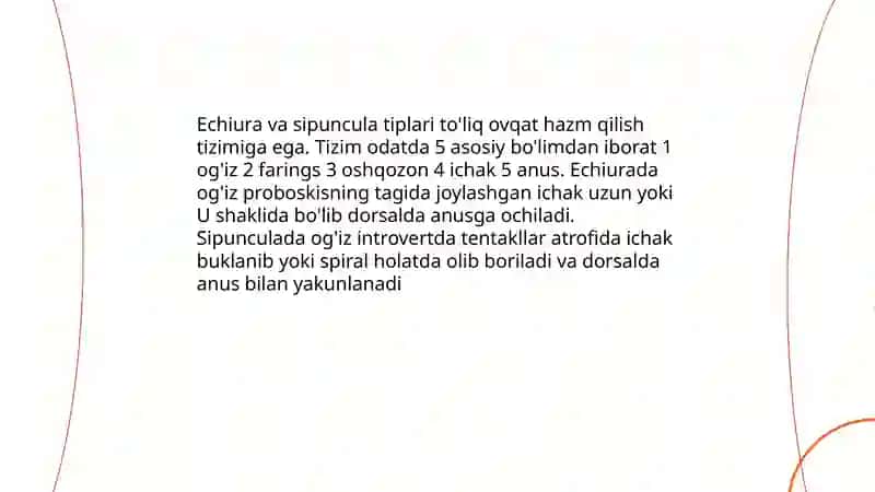 Echiura va sipuncula tiplari 4