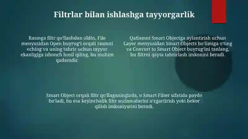 Adobe Photoshopdasturidafiltrlarbilanishlash 4